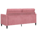 Sofa sæt med opbevaring 2 stk. Lyserød Polyester