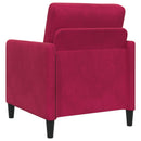 Sofa sæt med opbevaring 2 stk. Vinrød Polyester
