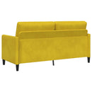 Sofa sæt med opbevaring 2 stk. Gul Polyester