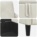 Sofa sæt med opbevaring 2 stk. Cremefarvet Polyester