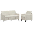 Sofa sæt med opbevaring 2 stk. Cremefarvet Polyester