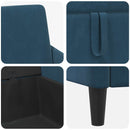 Sofa sæt med opbevaring 2 stk. Blå Polyester