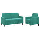 Sofa sæt med opbevaring 2 stk. Turkis Polyester