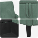 Sofa sæt med opbevaring 2 stk. Havgrøn Polyester