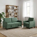 Sofa sæt med opbevaring 2 stk. Havgrøn Polyester