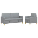 Sofa sæt med opbevaring 2 pcs Lysegrå Polyester