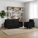 Sofa sæt med opbevaring 2 stk. Sort Polyester