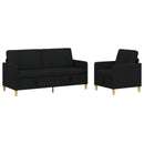 Sofa sæt med opbevaring 2 stk. Sort Polyester