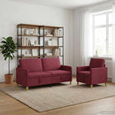 Sofa sæt med opbevaring 2 pcs Vinrød Polyester