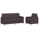 Sofa sæt med opbevaring 2 stk. Mørk Brun Polyester