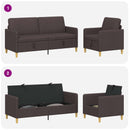 Sofa sæt med opbevaring 2 stk. Mørk Brun Polyester