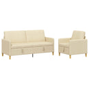 Sofa sæt med opbevaring 2 pcs Cremefarvet Polyester