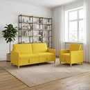 Sofa sæt med opbevaring 2 pcs Lys Gul Polyester