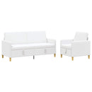 Sofa sæt med opbevaring 2 stk. Hvid Polyester