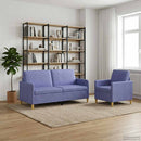 Sofa sæt med opbevaring 2 pcs Jeans blå Polyester