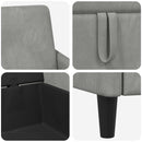 Sofa sæt med opbevaring 2 stk. Lysegrå Polyester