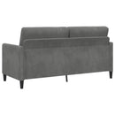 Sofa sæt med opbevaring 2 stk. Mørkegrå Polyester