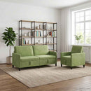 Sofa sæt med opbevaring 2 stk. Lys grøn Polyester