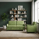 Sofa sæt med opbevaring 2 stk. Lys grøn Polyester