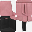 Sofa sæt med opbevaring 2 stk. Lyserød Polyester