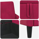 Sofa sæt med opbevaring 2 stk. Vinrød Polyester