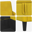 Sofa sæt med opbevaring 2 stk. Gul Polyester