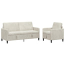 Sofa sæt med opbevaring 2 stk. Cremefarvet Polyester