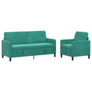 Sofa sæt med opbevaring 2 stk. Turkis Polyester