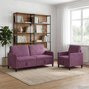Sofa sæt med opbevaring 2 stk. Lilla Polyester