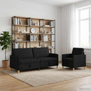 Sofa sæt med opbevaring 2 stk. Sort Polyester