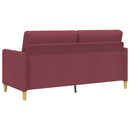 Sofa sæt med opbevaring 2 stk. Vinrød Polyester