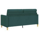 Sofa sæt med opbevaring 2 stk. Mørkegrøn Polyester