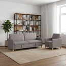 Sofa sæt med opbevaring 2 stk. Gråbrun Polyester