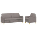 Sofa sæt med opbevaring 2 stk. Gråbrun Polyester