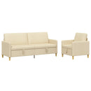 Sofa sæt med opbevaring 2 stk. Cremefarvet Polyester