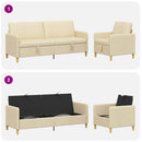 Sofa sæt med opbevaring 2 pcs Cremefarvet Polyester