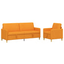 Sofa sæt med opbevaring 2 stk. Mørk Gul Polyester
