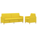 Sofa sæt med opbevaring 2 stk. Lys Gul Polyester