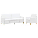 Sofa sæt med opbevaring 2 stk. Hvid Polyester
