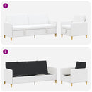 Sofa sæt med opbevaring 2 stk. Hvid Polyester