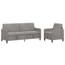 Sofa sæt med opbevaring 2 stk. Lysegrå Polyester