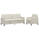 Sofa sæt med opbevaring 2 stk. Cremefarvet Polyester