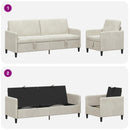 Sofa sæt med opbevaring 2 stk. Cremefarvet Polyester