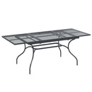 Udvidelig Mesh Spisebord Antracit 212 x 90 x 76 cm Stål
