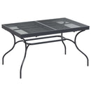 Udvidelig Mesh Spisebord Antracit 212 x 90 x 76 cm Stål