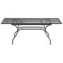 Udvidelig Mesh Spisebord Antracit 212 x 90 x 76 cm Stål