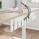 Under bordkablehåndteringstrå 2 stk. Hvid 43 x 10 x 15 cm Stål