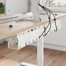 Under bordkablehåndteringstrå 2 stk. Hvid 43 x 9 x 11 cm Stål