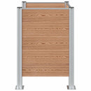 Affaldsbeholderhegn Brun 85 x 85 x 115 cm Aluminium og WPC