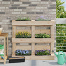 Blomsterkasser til Euro-paletter 12 pcs Sort 36 x 13,5 x 9,5 cm